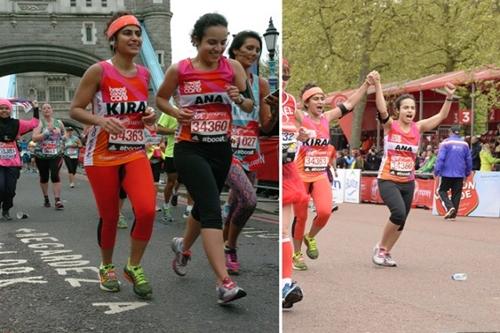 Kiran correndo durante a maratona de Londres / Foto: Divulgação / Kirangandhi